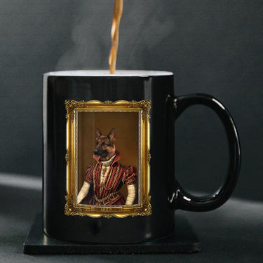 Personalized Dog Gift Idea - Royal Dog's Portrait 30 For Dog Lovers - Black Mug